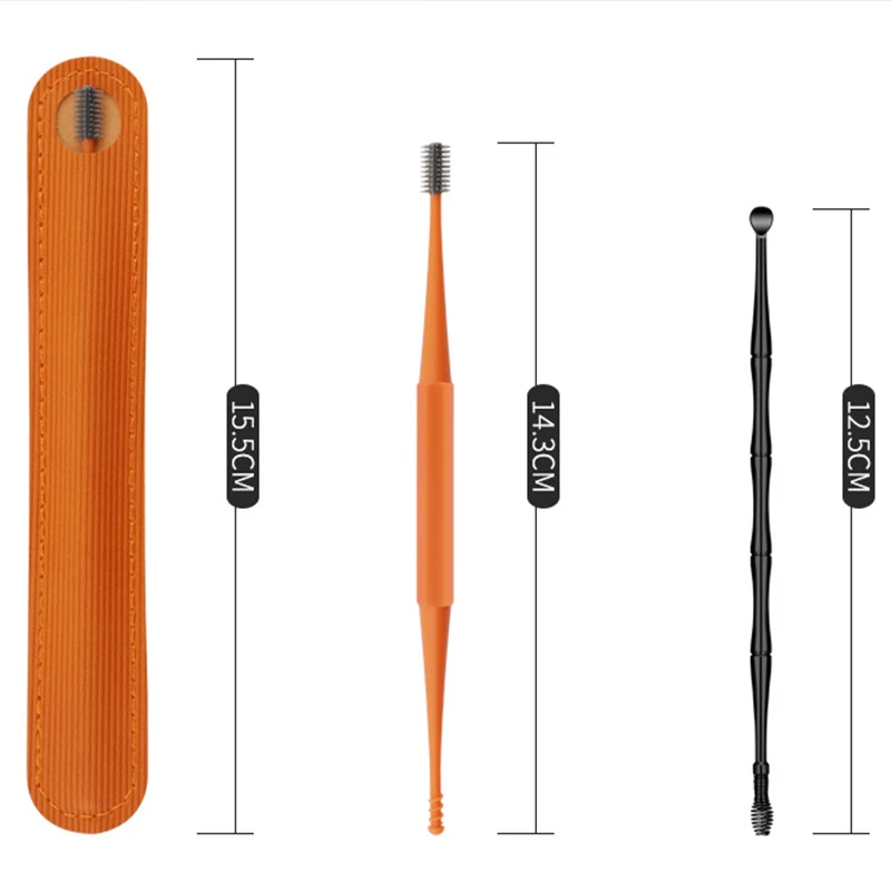 Ear Wax Removal Tool Double-head Spiral Spring Silicone Scoop Ear Cleaner Ear Pick Set 360° Spiral Swab Nettoyage Du Cérumen