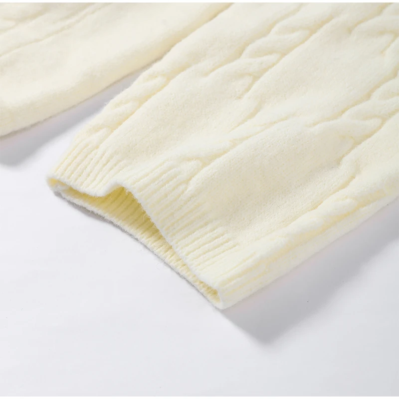 Cable Knit Cardigan with Faux Fur Collar — product details 4
