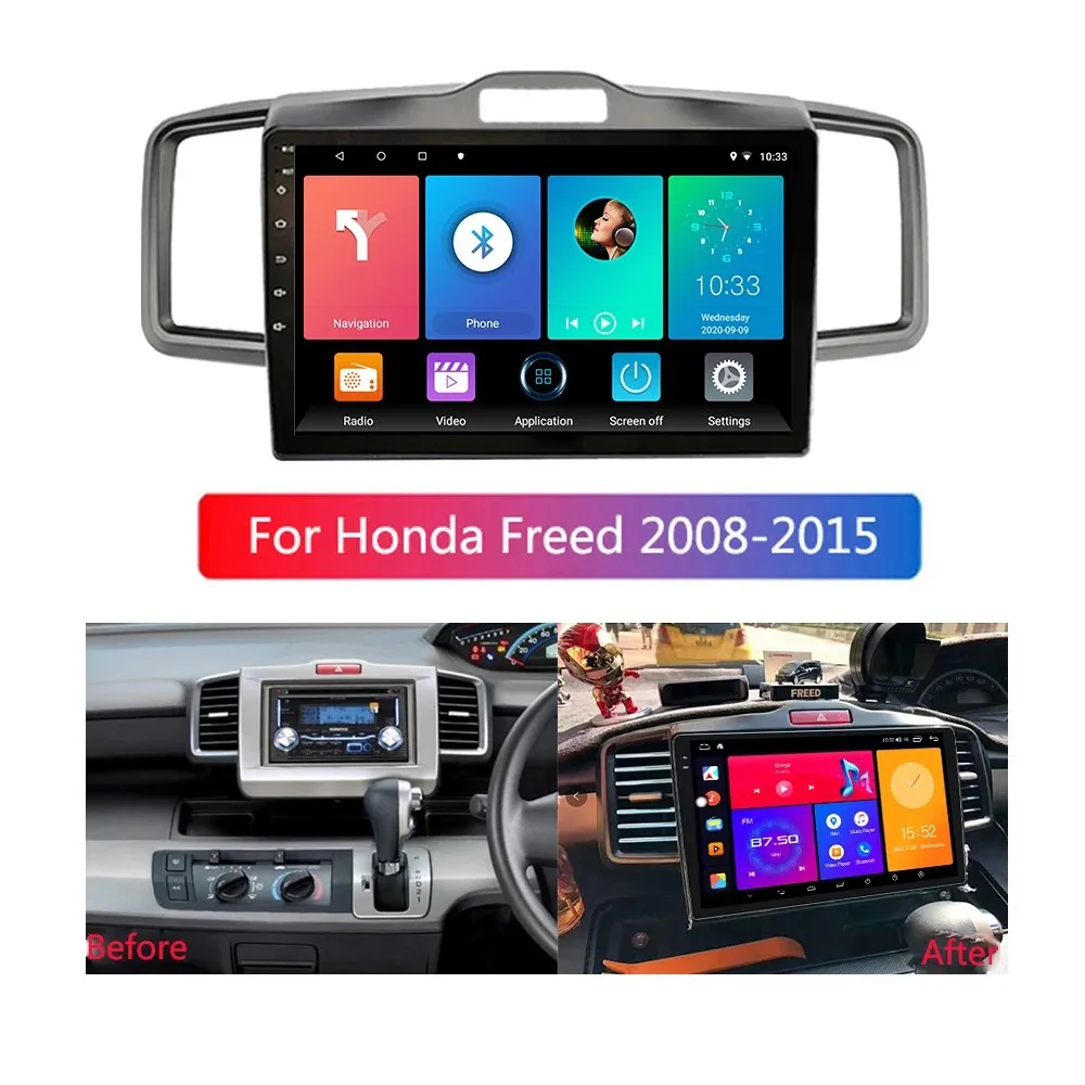 Android 14 CarPlay Auto Car Radio For Honda Freed 1 Spike 2008-2016 Multimedia Video Player 2din Navigation Stereo Head Unit DSP