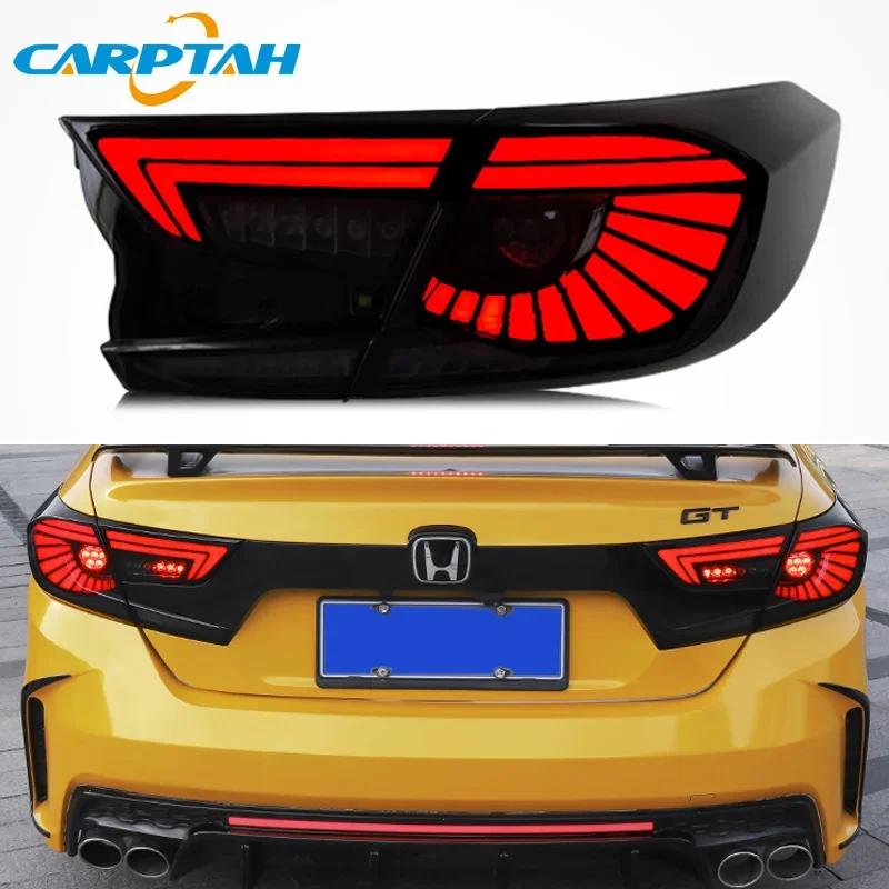 Car LED Taillights For Honda Accord 2018 2019 2020 2021 2022 Rear Running Lamp Brake Reverse Dynamic Turn Signal Car Tail Light