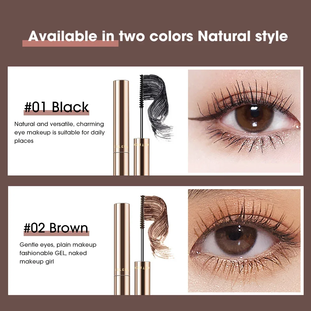 InjFiber-Mascara à friser pour les yeux, maquillage des cils, brosse ultra-fine durable, étanche, séchage rapide, cosmétiques, noir, marron, 256