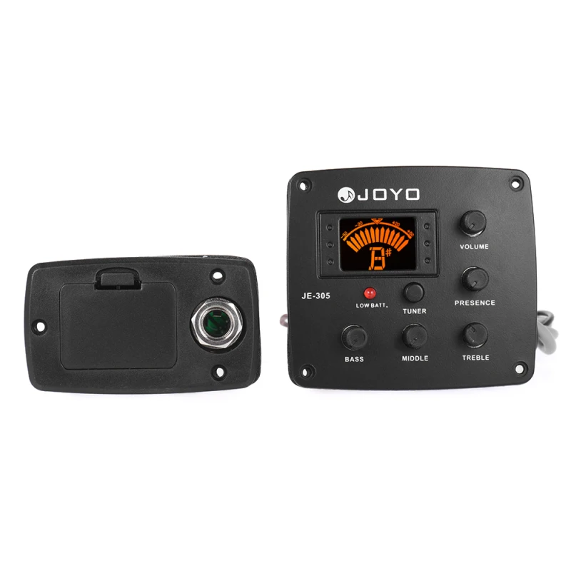 JOYO JE-305 Acoustic Guitar Piezo Pickup EQ Equalizer Tuner System Preamp 4-Band with LCD Display