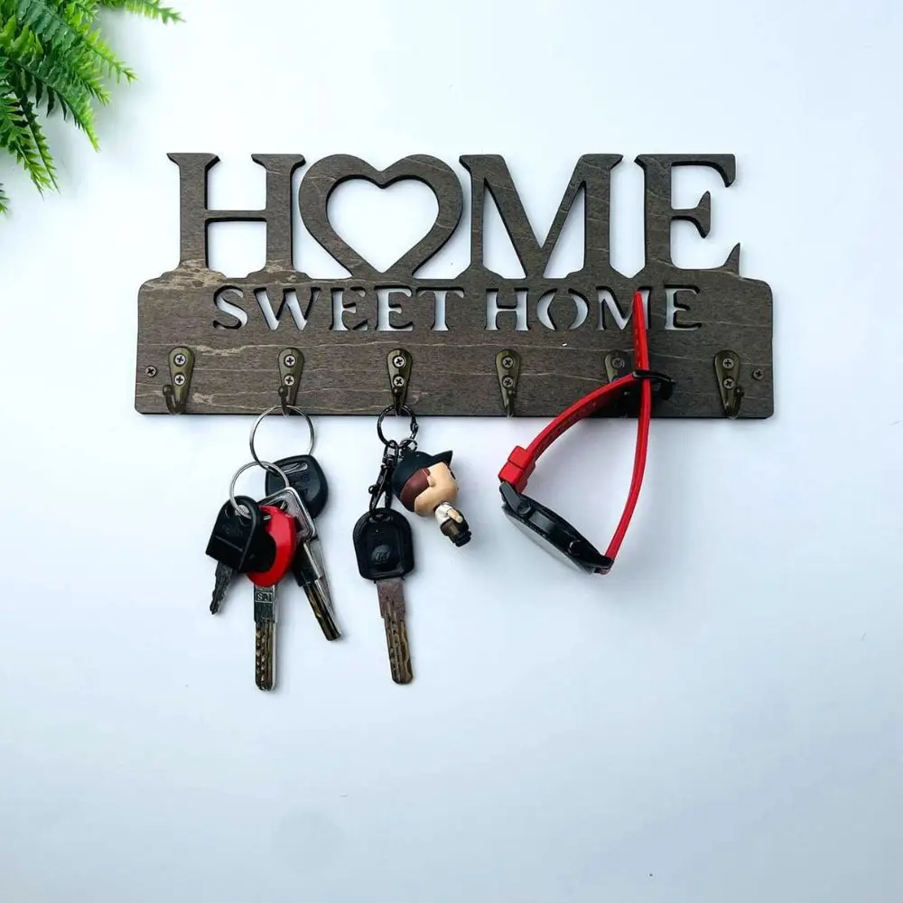 1 pieza de llavero de decoración del hogar dulce montado en la pared, gancho de pared para llaves, llavero creativo para puerta delantera, gancho para decoración del hogar, adecuado para entrada, cocina, oficina, colgador de llaves