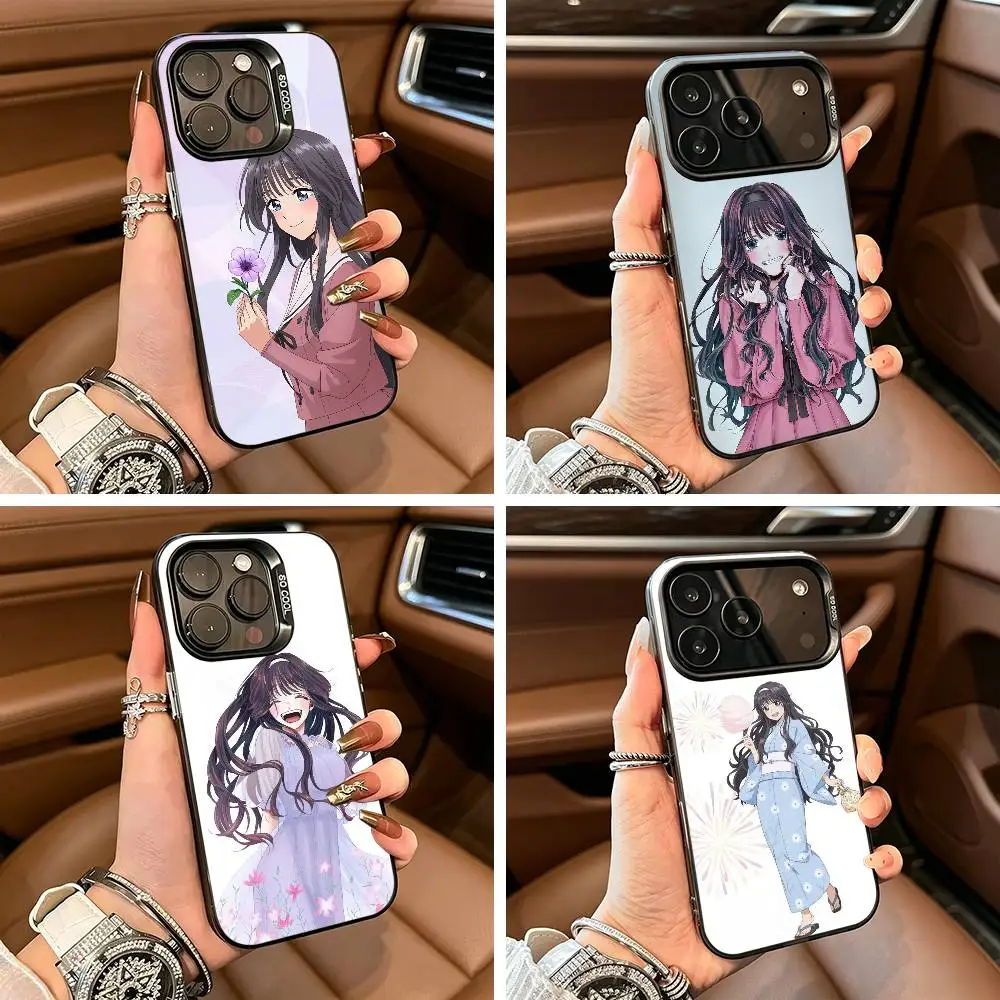 

The Fragrant Flower K-Kaoruko W-Waguri For iPhone 17 16 15 14 13 12 11 Pro Max XS 17 Air Silicone Colored Silver Bumper Cover