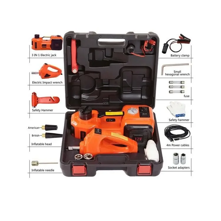 Professional 5t Portable Car Dc 12v 5t Multifunctional Hydraulic Floor Jack With Electric Impact Wrench