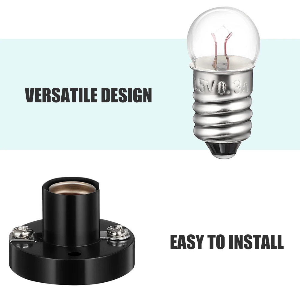 1Set Screw Light Bulb Holder Base Lamp Socket Experiment Use with Durable Material Physics Educational Lighting
