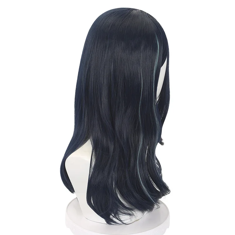 Wind Chime Shirt Kyo Tauro Cosplay Wig Dark Blue Medium-length Slightly Curly Hair
