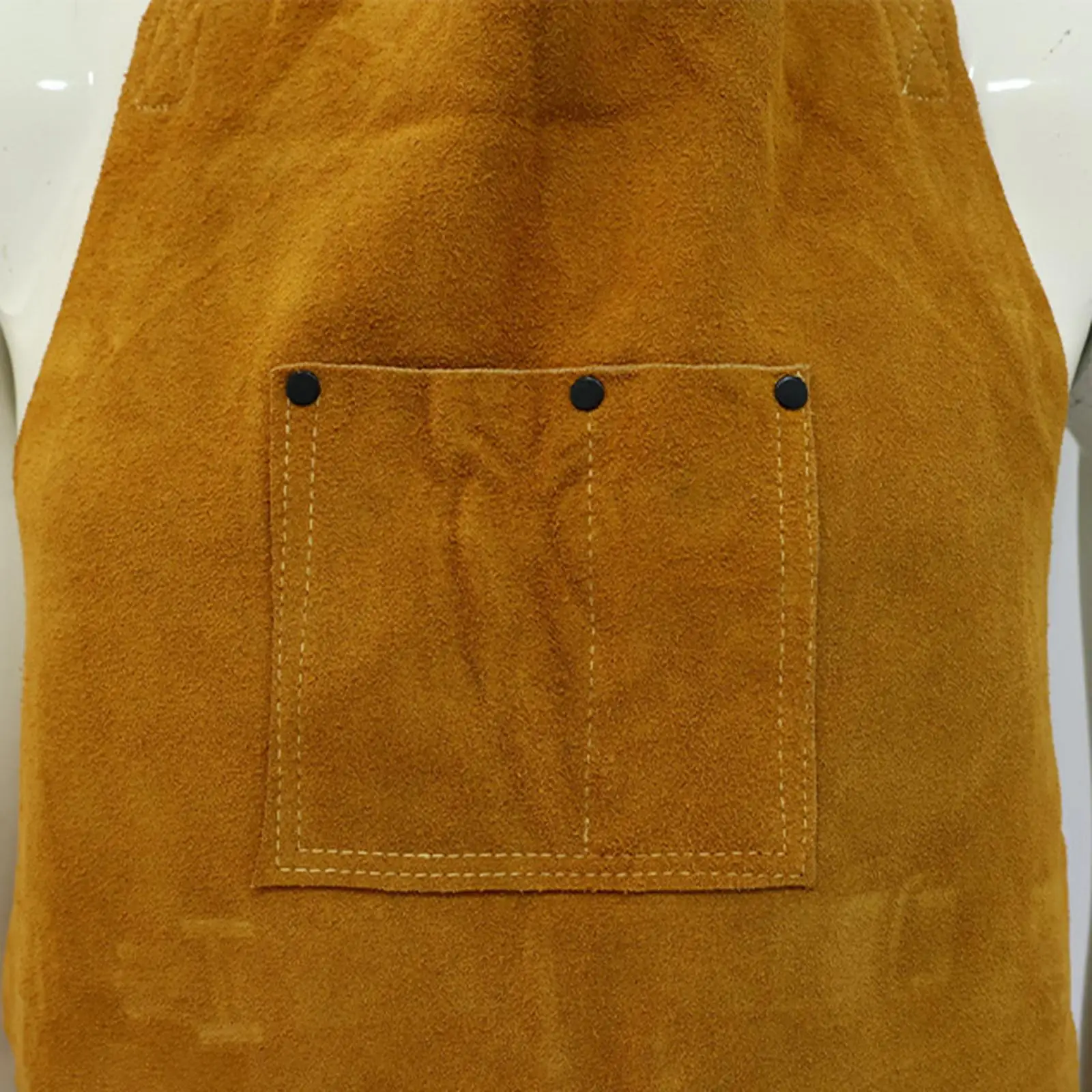 Heat Resistant Welding Apron Cowhide Protective Clothing Adjustable Strap Anti Flame Work Coat for Carpenter Mechanic Farrier