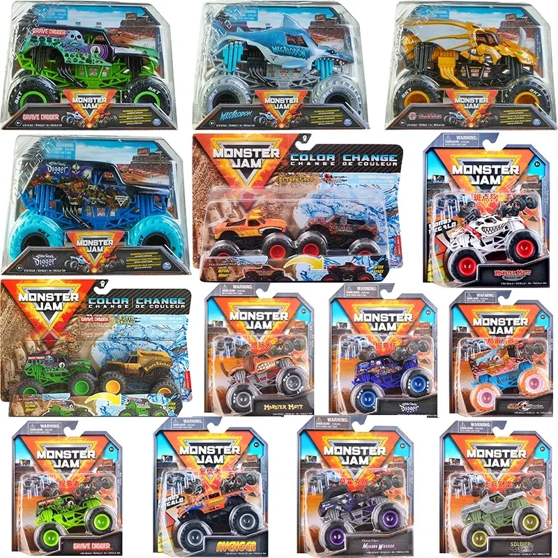 Coche de juguete Original para niños, vehículo en Miniatura de Metal fundido a presión, para BoysMONSTER JAM Monster Truck