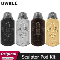 Original Uwell Sculptor Pod Kit 370mAh Battery Vape 1.6ml Sculptor Pod Cartridge Meshed-H 1.2ohm E Cigarette Vaporizer