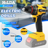 HILDA Cordless Drill Variable Speed Electric Screwdriver Suitable for Various DIY Drill Power Tools Suit for Makita 18V Battery