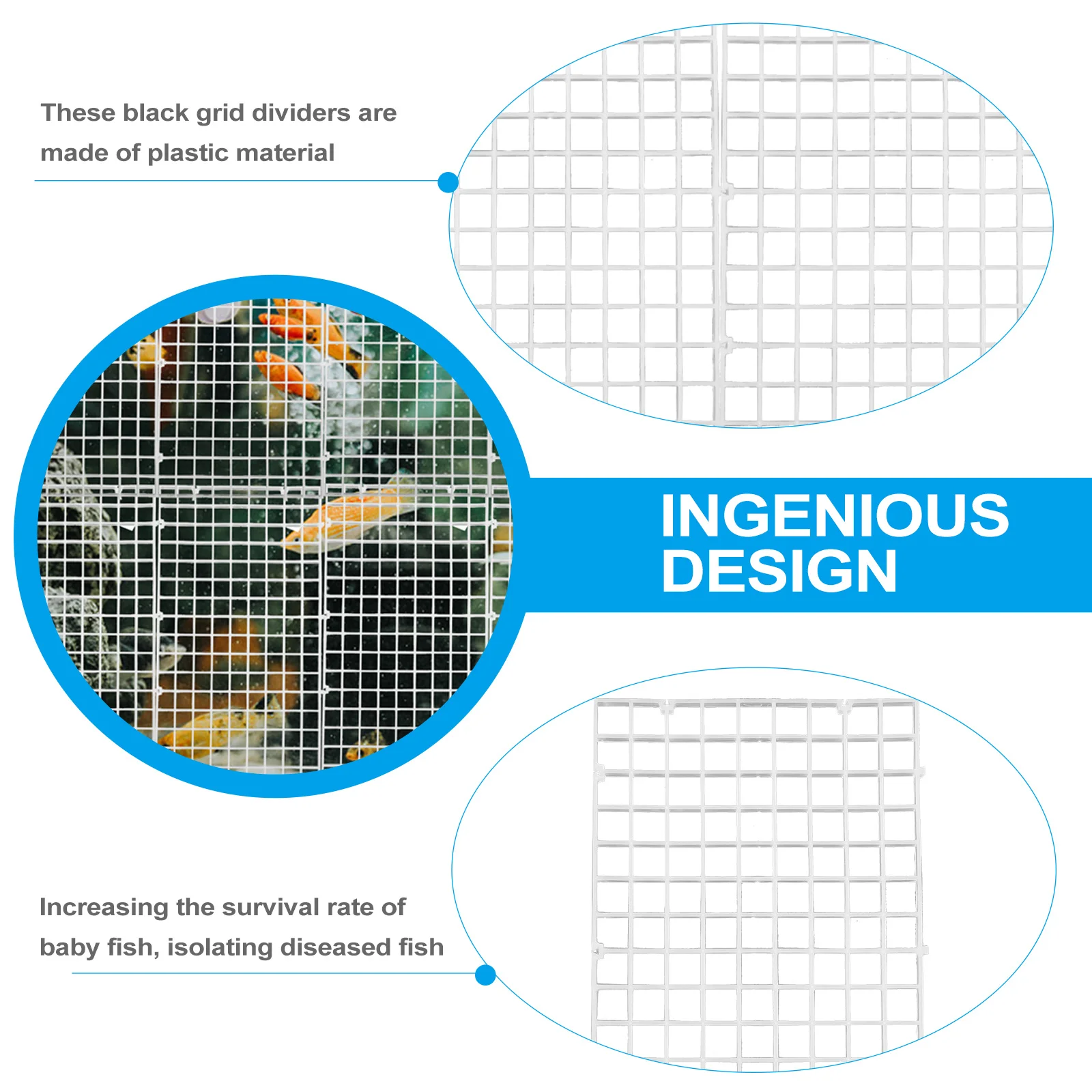 

10Pcs Aquarium Divider Tray Increase Survival Rate Separate Aggressive Weak Fish Tank Supplies Fish Tank Filter