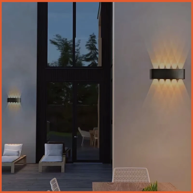 Waterproof Outdoor LED Wall Light for Garden Patio Balcony Warm White Weatherproof