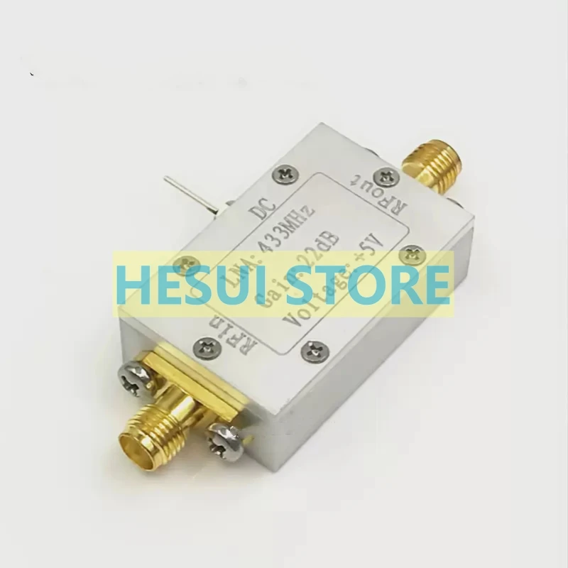 100mW 22dB 433MHz RF amplifier module RF LNA amplifier module ultra low noise amplifier module board CNC Al shielding shell
