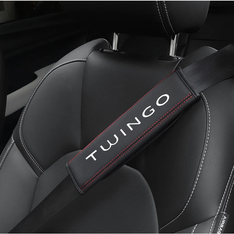 For Renault twingo Car Accessories Top leather material automotive seat belt cover shoulder protector