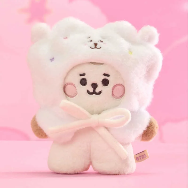 جديد BT21 سلسلة السفر تاتا تشيمي الكرتون سحب دمية الملابس غطاء رأس لتقوم بها بنفسك كويا هزاز أفخم دمية الديكور هدية عيد ميلاد