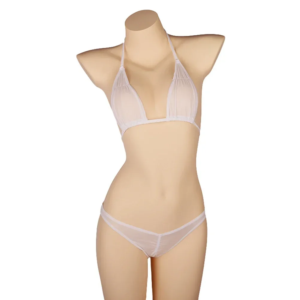 

Club Halter Bra Thong Set Ice Silk Swimsuit Vacation/Holiday/Daily/Home/Club Viscose Fiber Regular Length Sleeveless