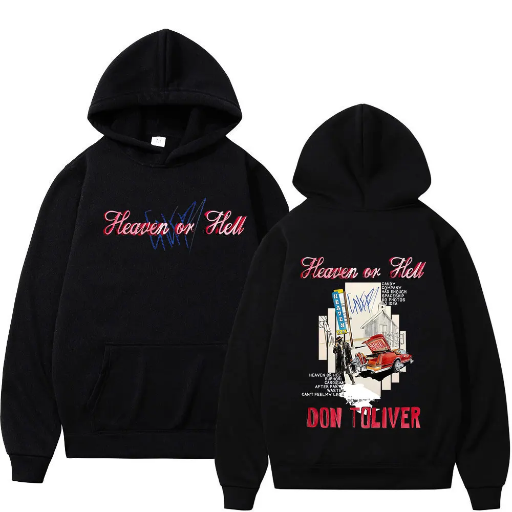 

Худи с капюшоном Rapper Don Toliver Album Heaven or Hell, мужские и женские толстовки с капюшоном, модные пуловеры оверсайз с длинными рукавами, уличная одежда