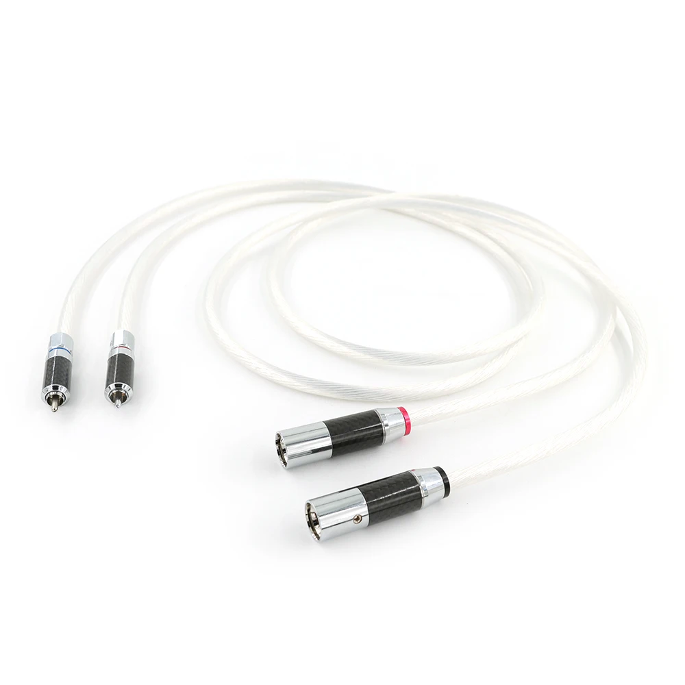 New HiFi Hi-end Silver Plated shield Hifi Data Cable Nordost  Odin  Male Female RCA XLR Audio Cable Extend Cord Wire