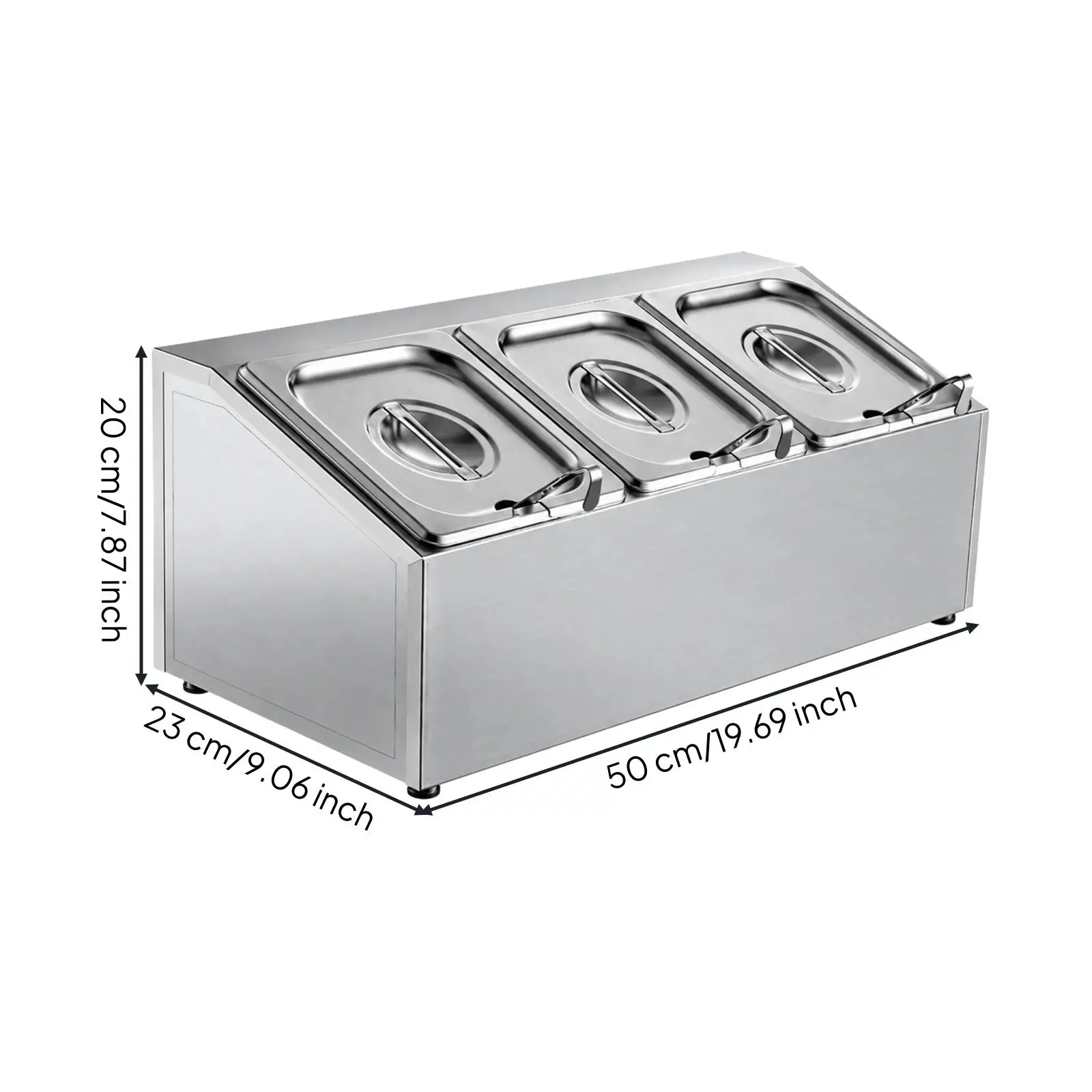 Compartmentalized Condiment Display Rack Removable Food Pan with Spoon for Cafés
