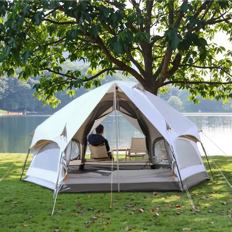 Automatic Camping Tent Waterproof Quick Opening Family Glamping Tent 5-8 Person Outdoor