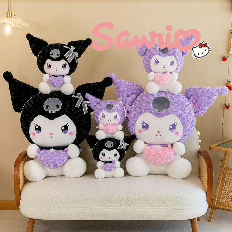 

Sanrio Kawaii Kuromi плюшевая игрушка Черная Королева Kuromi милый декор комнаты мягкая набивная кукла диванная подушка для пар детский подарок на день рождения