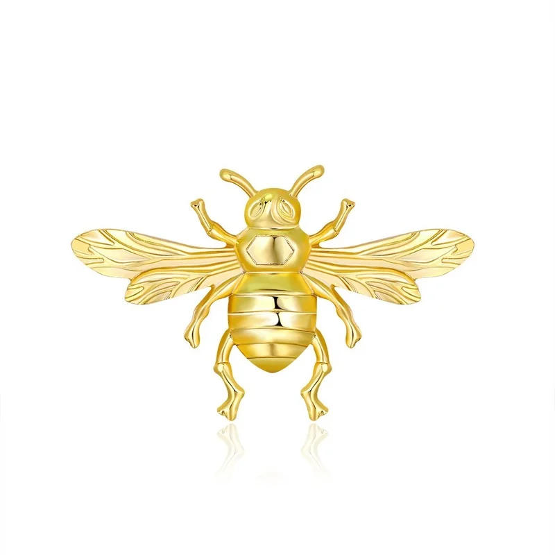 Gold Color  Brass Bee Brooch Charms High Quality Brooch Jewelry Findings Accessories Wholesale