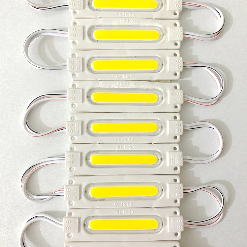 20 قطعة 6LED حقن مع عدسة COB LED وحدة إضاءة مقاومة للماء الخلفية الخلفية لعلامة قناة رسالة DC12V 2 واط IP68