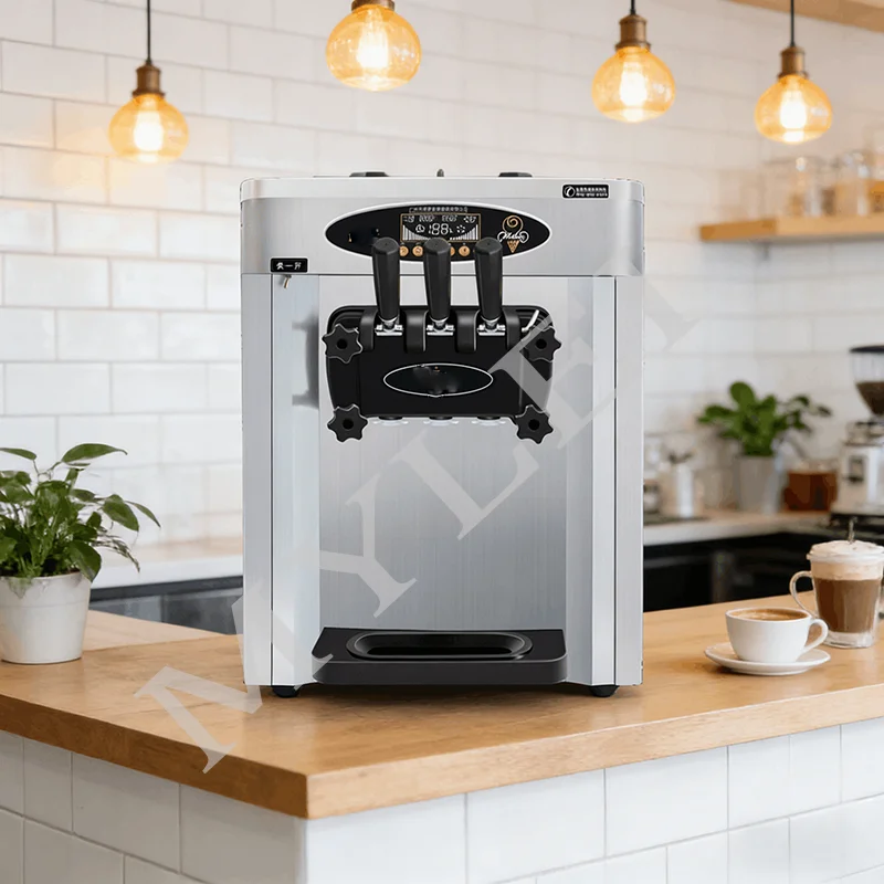 Ice Cream Maker 3 Flavors Soft Serve Ice Cream Making Commercial Ice Cream Machines for Business Icecream Truck