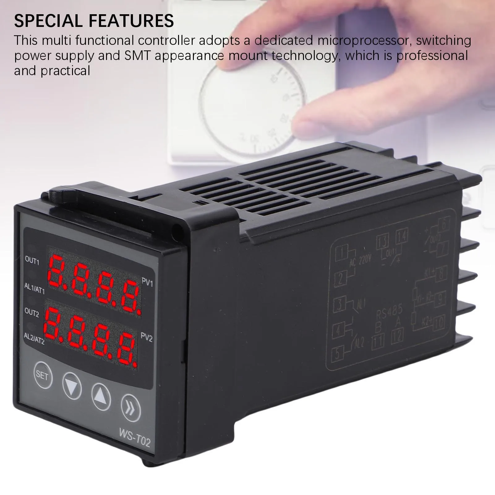 Контроллер температуры PID Digital Smart 2, выход 2, напоминание, тип K, вход термопары, цифровой ПИД-регулятор температуры