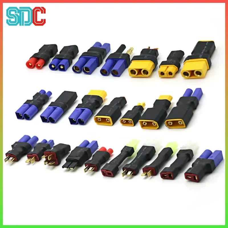 5 Stück/Set Adapter Xt30 Xt60 Xt90 T-Stecker Deans Ec5 Ec3 Buchse auf Stecker HXT 4mm Anschlussklemmen RC Lipo Akku Steuerungsteile DIY