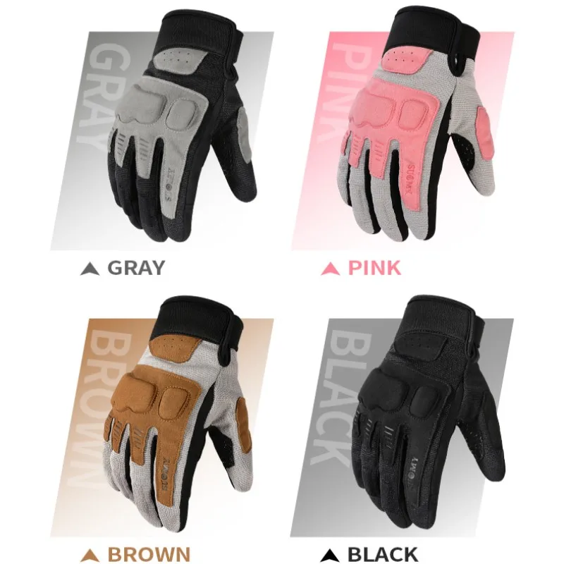

Summer Mesh Breathable New Men Women's Motorcycle Riding Gloves Touch Screen Anti-fall Wear-resistant Anti-slip Motorbike Gloves