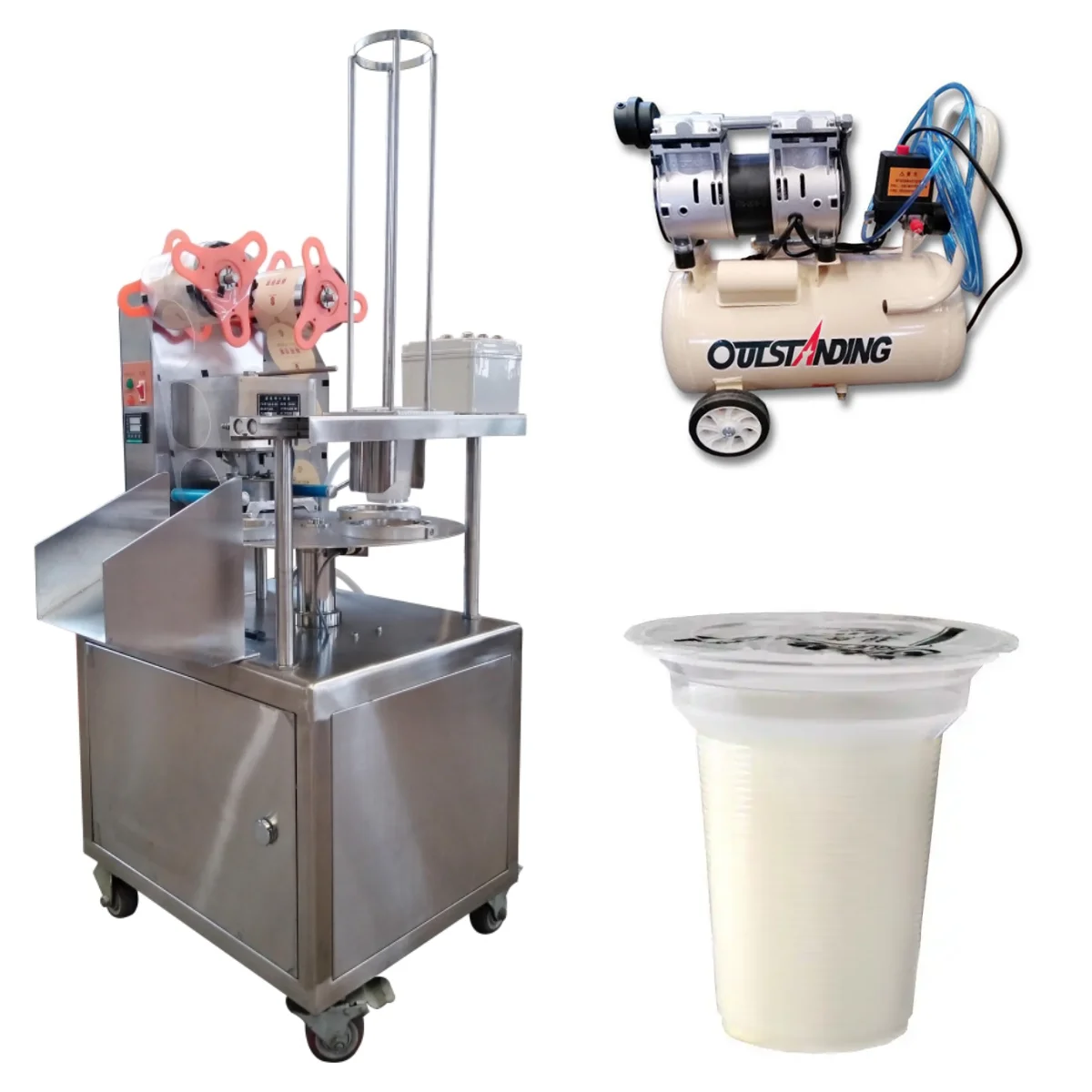 Hochgeschwindigkeits-Versiegelungs- und Füllmaschine für kleine Unternehmen, reine Flüssigkeitsbecherverschließmaschine, Becherverschließmaschine