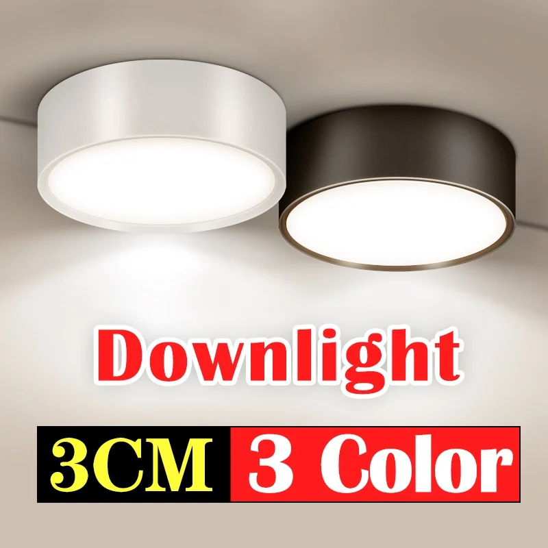 Led Downlight 220V Down Lights Surface Mounted 3/5/10/15/25W Ceiling Lamp For Indoor Living Room Bedroom Kitchen Lighting