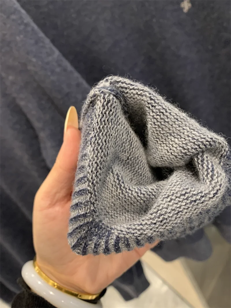 

Warm Knitted Sweater 65 Wool round Ne Men's Versatile Autumn Winter Comfortable Fit Long Sve Casual Wear round Ne Top