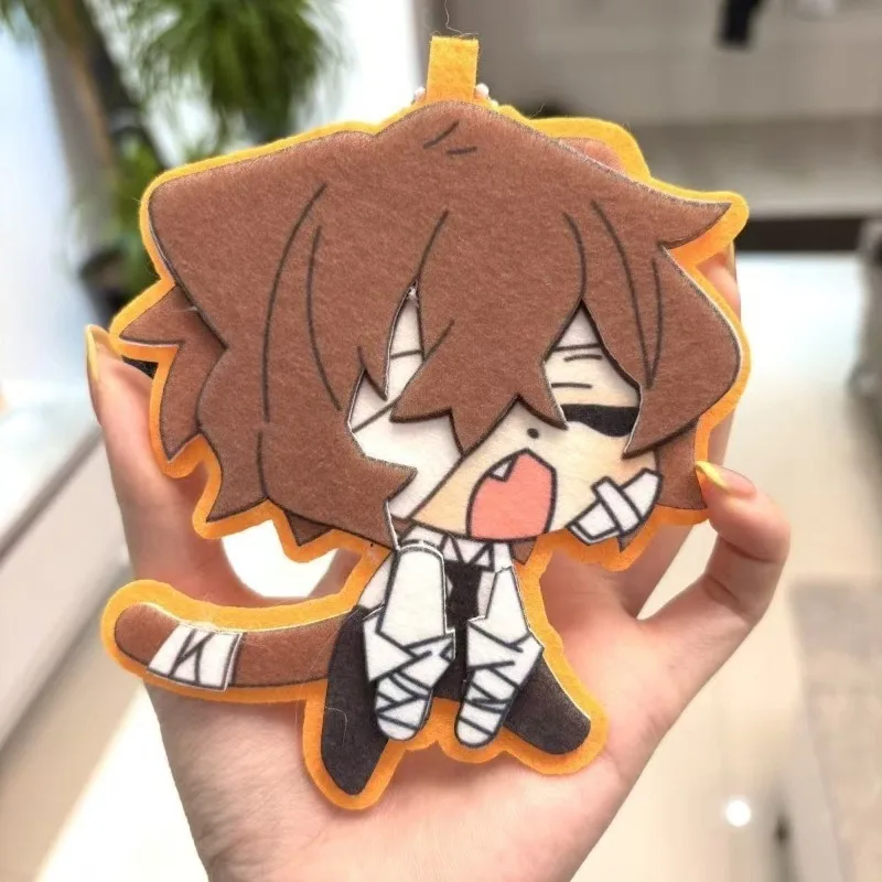 พวงกุญแจผ้าไม่ทอ 2 มิติ ลายการ์ตูนสร้างสรรค์ ออซามุ ดาไซ จากอนิเมะ บังโก สเตรย์ ด็อกส์ ของตกแต่งกระเป๋าเป้ ของขวัญเทศกาล