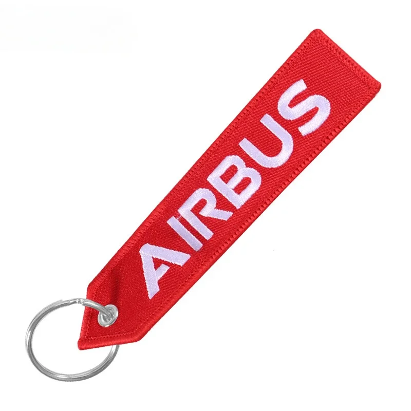 Colorful Boeing Embroidered Cloth Embroidery Motor Key Ring Auto Keychain AIRBUS A320 A350 BELUGAXL Fabric Embroidered Keyring