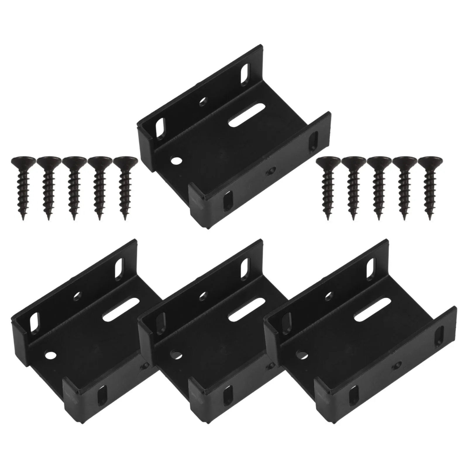 Carbon Steel Fence Brackets for Secure Installation 4 Pcs with 40 Screws for Various Fencing Applications  Carbon