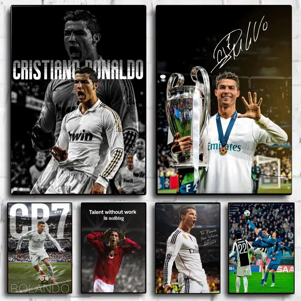 Poster mit berühmten Sportlern C-CR7, moderne minimalistische Wandkunstdrucke für Schlafzimmer, Wohnzimmer, ästhetische zeitgenössische Dekoration, Geschenk