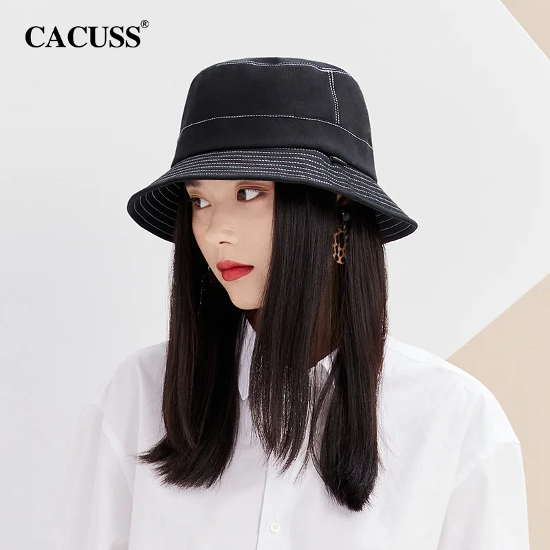 Spring Summer Female Korean Version Fashion Sunshade Big Head Circumference Solid Color Fisherman Hat Lovers Basin Hat Wholesale