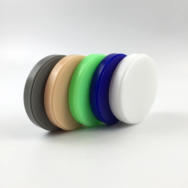 5 Pieces Beige Blue Gray Green White Dark Green Color Open System Dental CAD/CAM Machinable Wax Disks Dental Wax Blocks