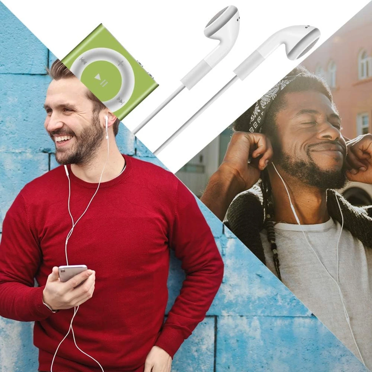 Oryginalne przewodowe słuchawki douszne 3.5mm z funkcją VoiceOver do iPod Shuffle 2 3 4 5 6, Touch 2 3 4 5 6 Classic nano6 iPhone iPad — zdjęcie produktu 6
