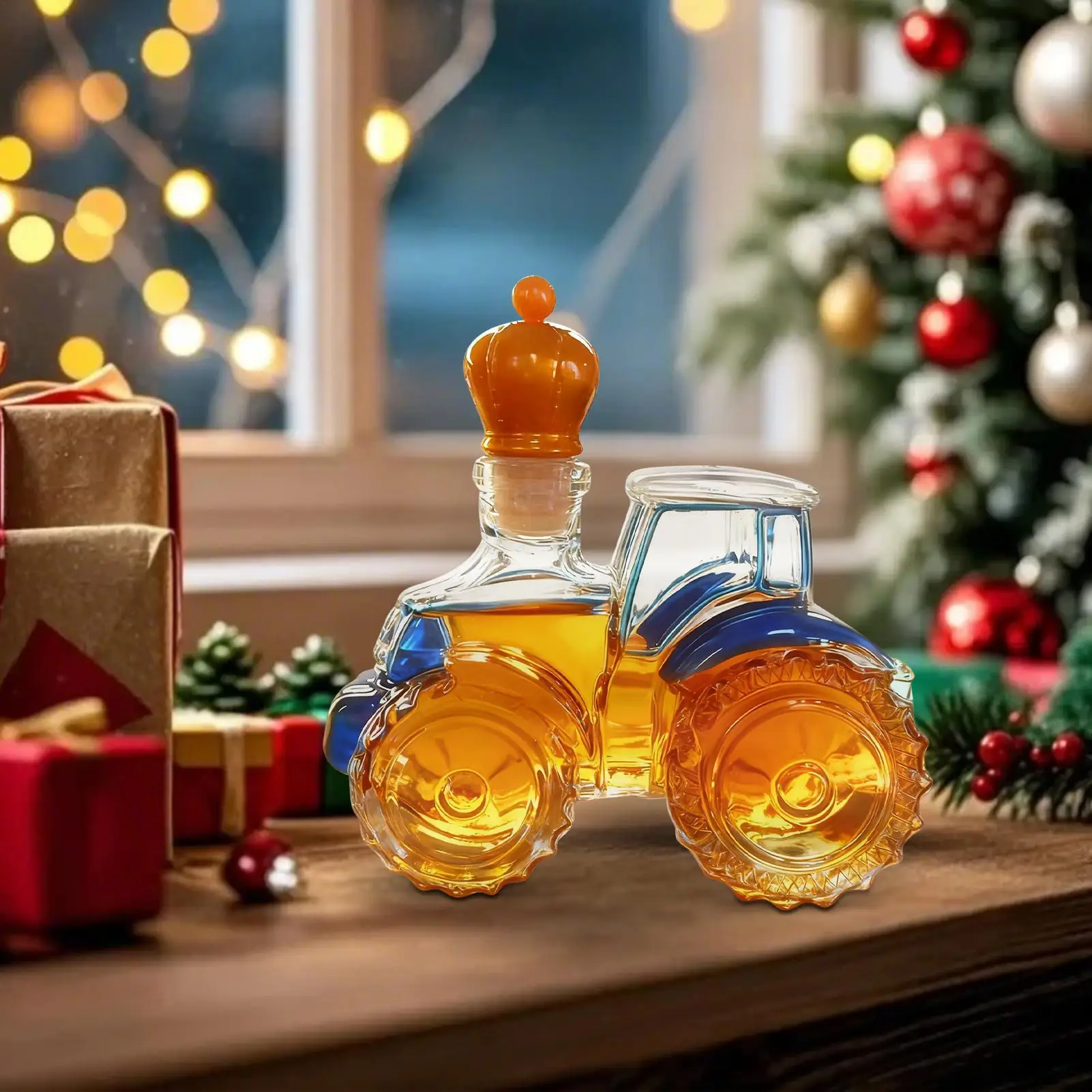 Decanters voor alcohol, lege grappige tractor | Glazen drankfles Whisky