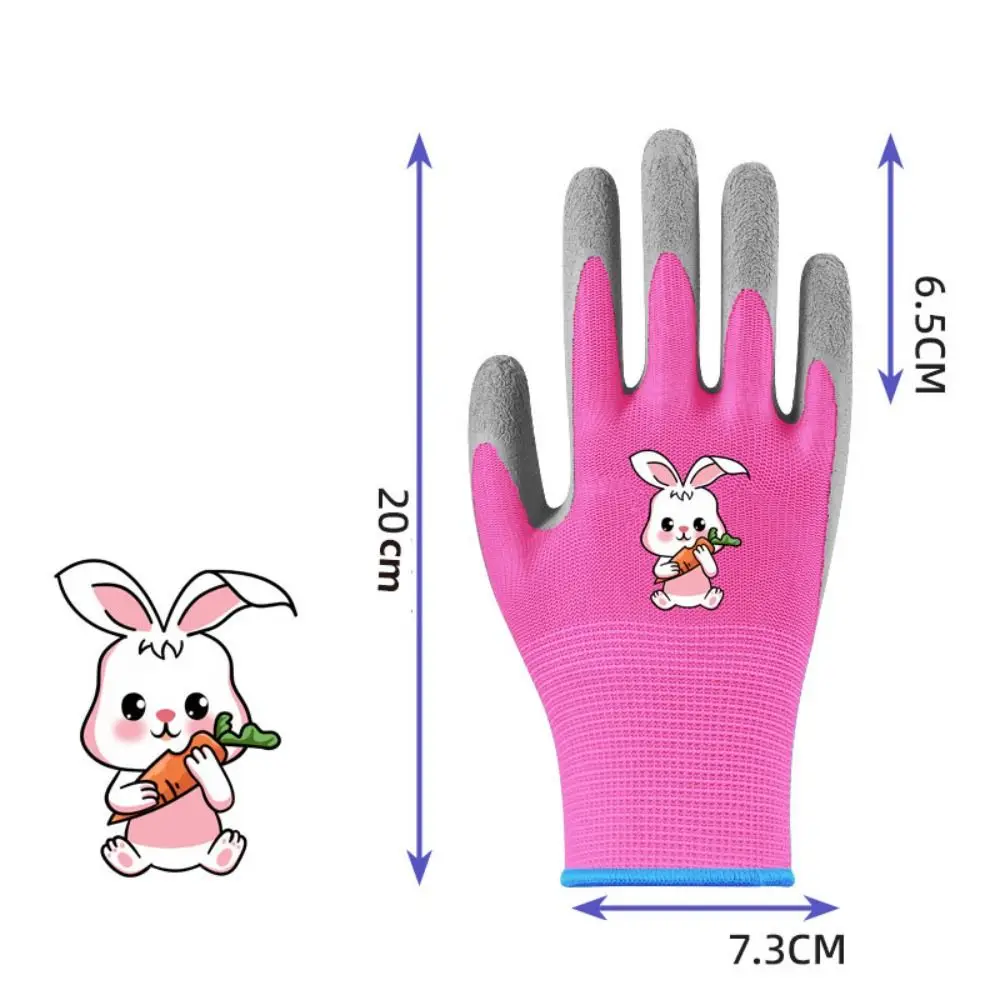 

Waterproof Kid Gardening Gloves Non-Slip Breathable Garden Work Gloves Collect Seashells Animal Pattern