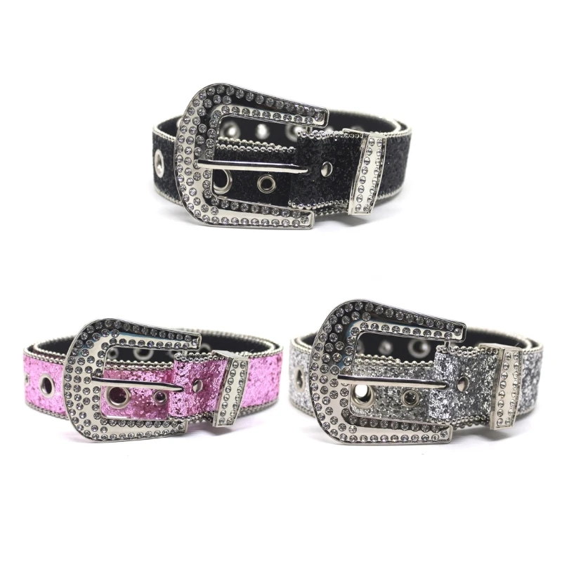 

Fashion Adult Belt for Dress Sequins Waist Belt Locomotive Belt Dropship