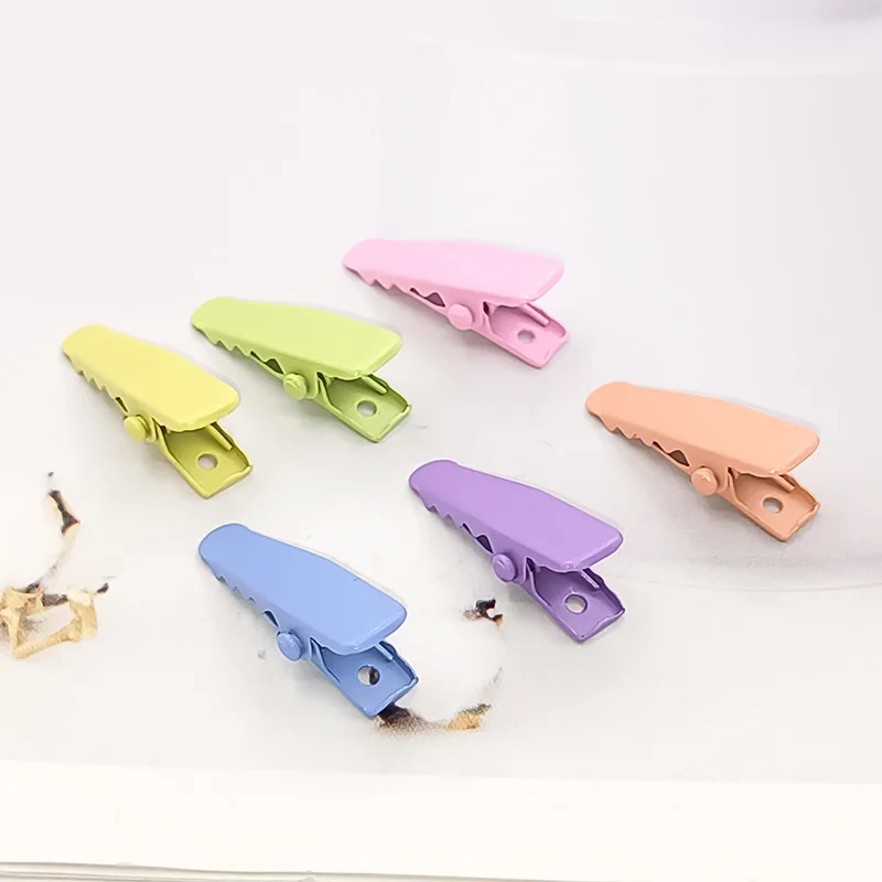 40Pcs/Lot DIY Women Hair Accessories 2.5cm Small Hairpin Pointed Duckbill Hair Clip Alloy Material Candy Color Girls Headdress