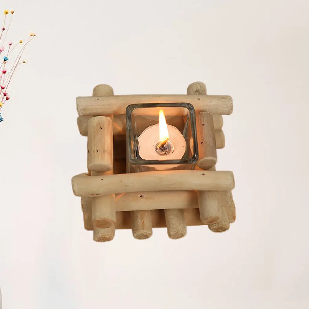 

1 шт. Деревянный держатель для свечи в винтажном стиле из коряги, ретро-подставка для дома, кафе, свадьбы, вечеринки, декоративный горшок для суккулентов