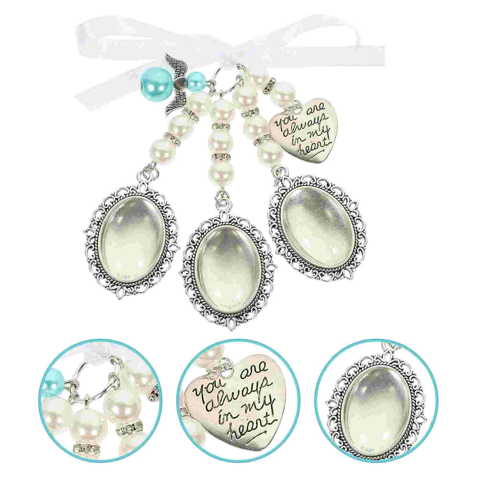 Pendant Photo Frame Pendants Bouquet Charms Wedding Picture Jewelry Tray Bracelet Settings Bow Tie Memorial