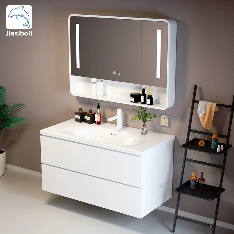 High-end customized bathroom cabinet combination bathroom washbasin washbasin with drawer ceramic integrated