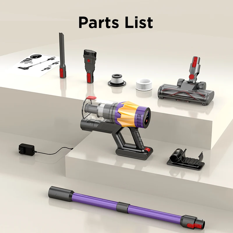 Blossom V18 Cordless Handheld Vacuum Cleaner,45000PA,Touch Screen,Smart Dust Sensor,Auto Speed Control for Home Bed Carpet Clean